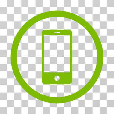 Smartphone yuvarlak vektör simgesi