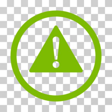 Uyarı yuvarlak vektör simgesi