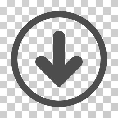 Yuvarlak vektör simgesi aşağı ok