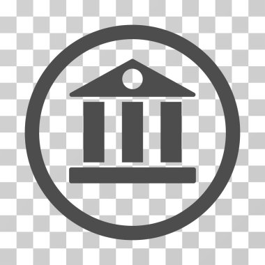 Banka yuvarlak vektör simgesi