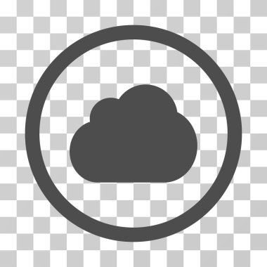 Bulut yuvarlak vektör simgesi