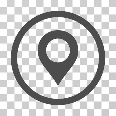 Harita işaretleyici yuvarlak vektör simgesi