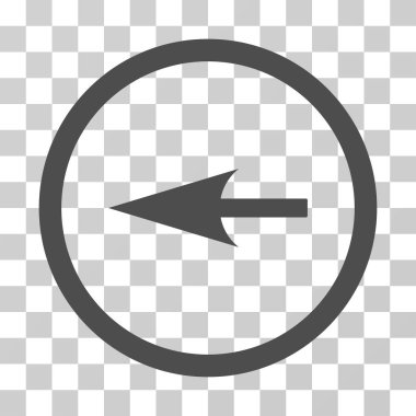 Vektör simge keskin sol ok yuvarlak