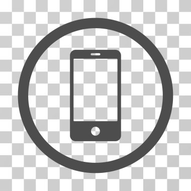 Smartphone yuvarlak vektör simgesi