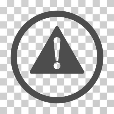 Uyarı yuvarlak vektör simgesi