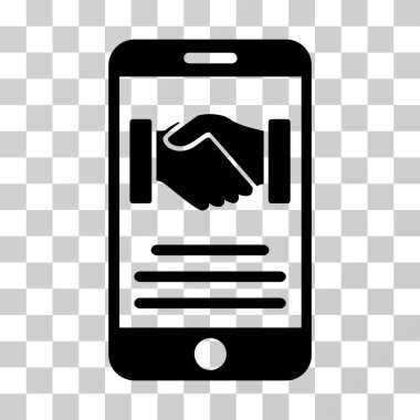 Mobil sözleşmesi karşılıklı vektör simgesi