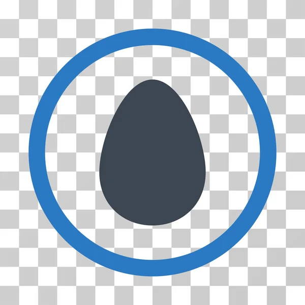 Egg Rounded Vector Icon — Stock Vector