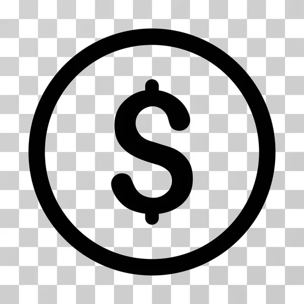 Dollar arrondi Icône vectorielle — Image vectorielle