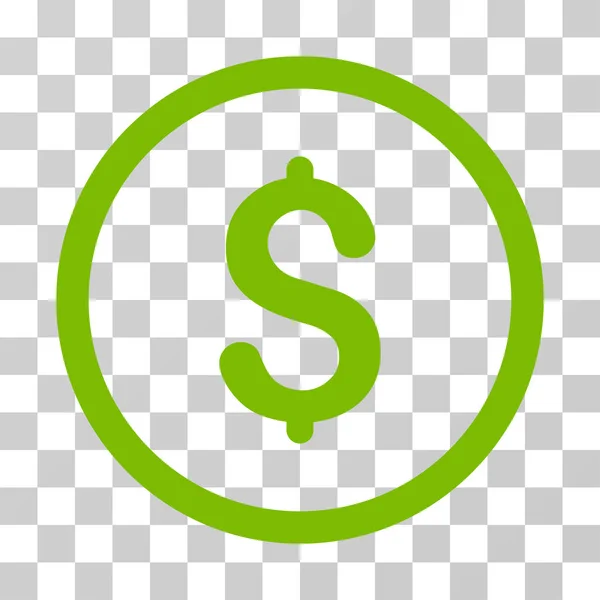 Dollar afgeronde Vector Icon — Stockvector