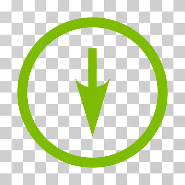 Sharp flecha hacia abajo redondeado icono del vector — Vector de stock