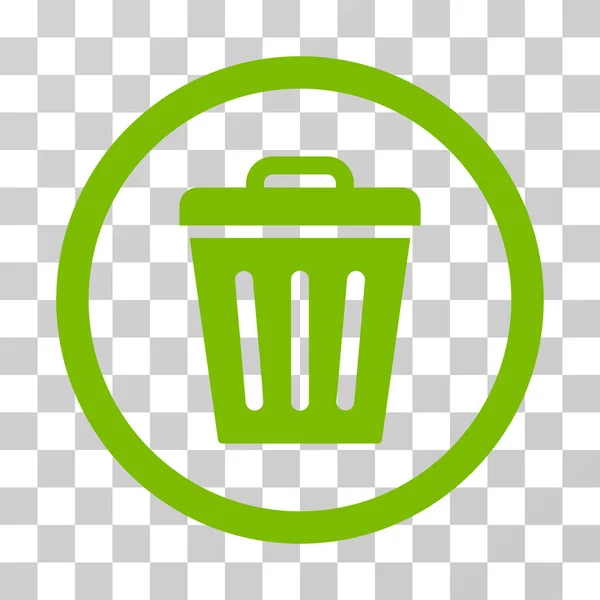 Trash Can Rounded Vector Icon — Stock Vector