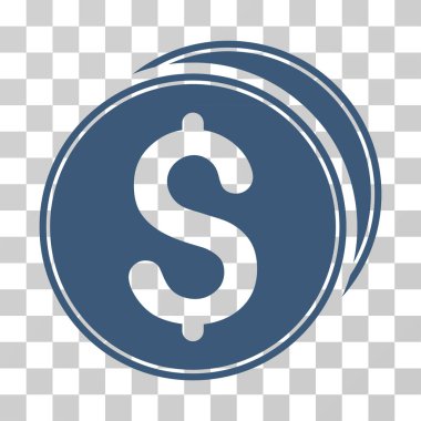 Dolar sikkeleri vektör simgesi