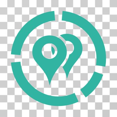 Geo diyagramı vektör simgesi