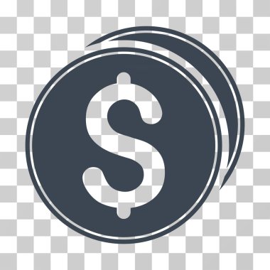 Dolar sikkeleri vektör simgesi