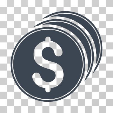 Dolar sikkeleri vektör simgesi