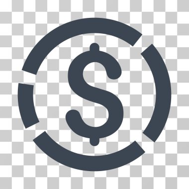 Doları diyagramı vektör simgesi