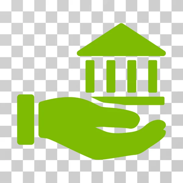 Bank Building Service Hand Vector Icon — Stock Vector