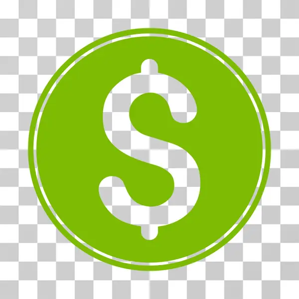 Dollar munt vector pictogram — Stockvector