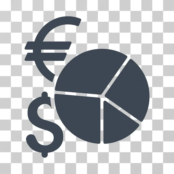 Currency Pie Chart Vector Icon — Stock Vector