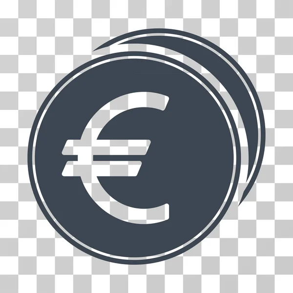 Ícone de vetor de moedas de euro — Vetor de Stock