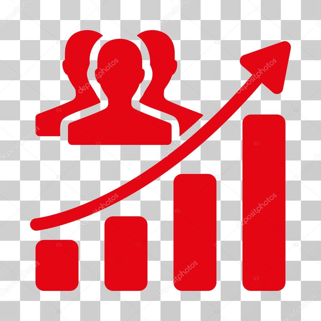 Audience Growth Chart Vector Icon