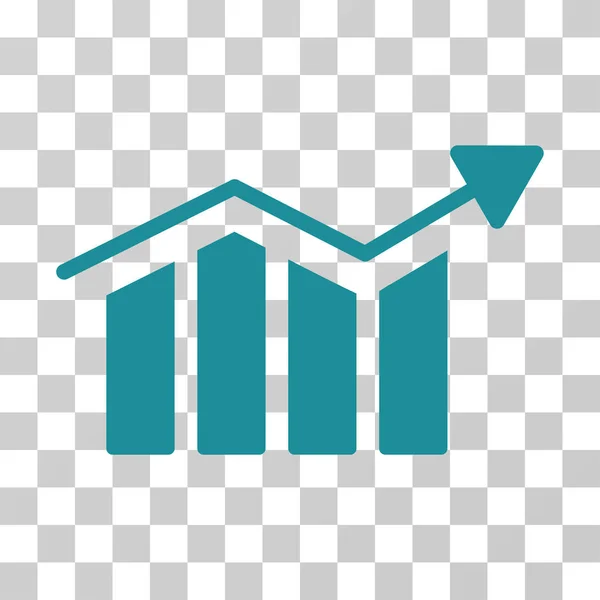 Çubuk grafik eğilim vektör simgesi — Stok Vektör