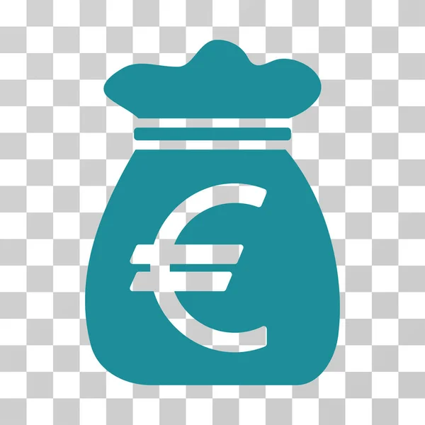 Євро сумка гроші Векторна піктограма — стоковий вектор