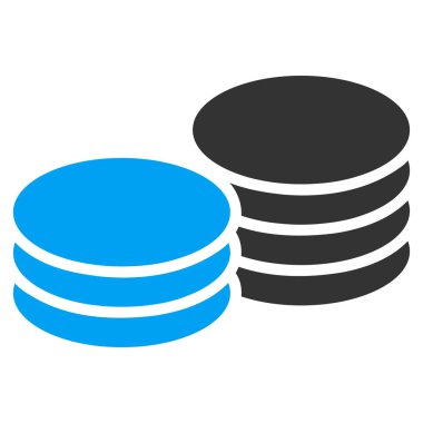 Sikkeler düz vektör simgesi