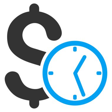 Doları kredi düz vektör simgesi