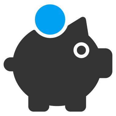 Piggy Bank Düz Vektör Simgesi