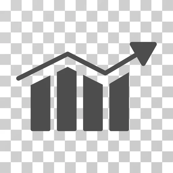 Çubuk grafik eğilim vektör simgesi — Stok Vektör