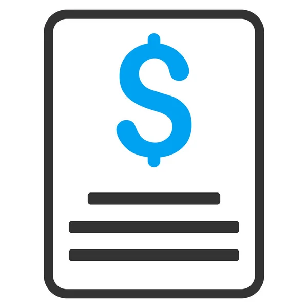 Invoice Budget Flat Vector Icon — Stock Vector