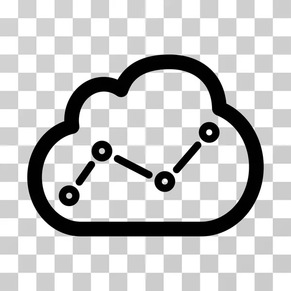 Ikona Vektor Trend Cloud — Stockový vektor