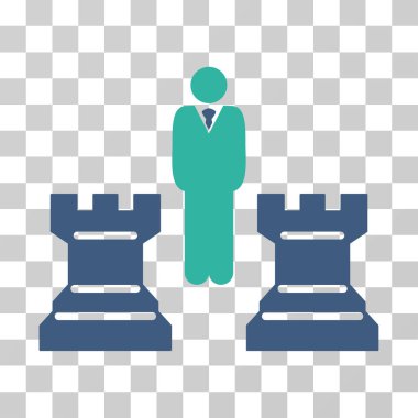 Strateji satranç Towers vektör simgesi
