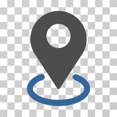 Coğrafi hedefleme vektör simgesi