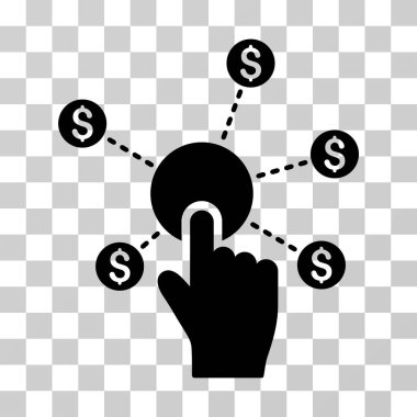 Finansal ağ vektör simgesini tıklatın