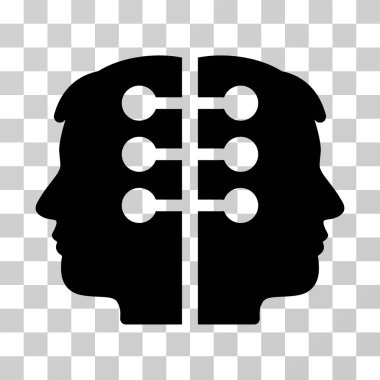 Vektör simge çift kafa arabirimi