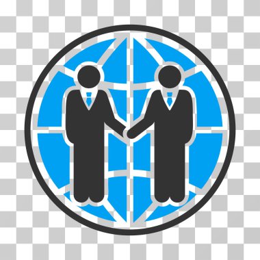 Küresel ortaklık vektör simgesi