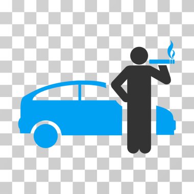 Sigara taksi sürücüsü vektör simgesi