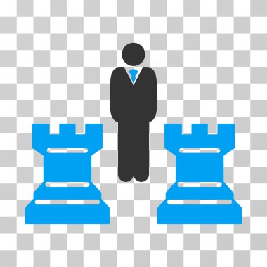 Strateji satranç Towers vektör simgesi