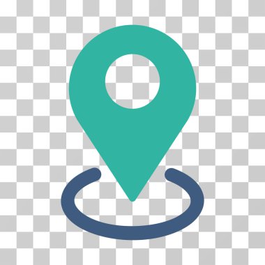 Coğrafi hedefleme vektör simgesi