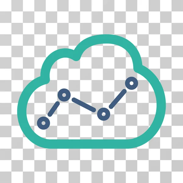 Tendencia de la nube Vector icono — Vector de stock