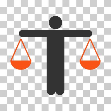 Yargıç kişi vektör simgesi