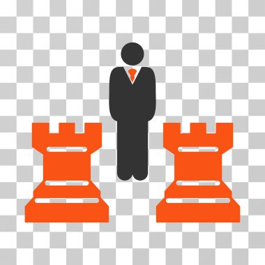 Strateji satranç Towers vektör simgesi