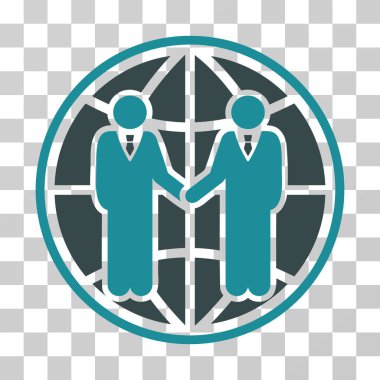 Küresel ortaklık vektör simgesi