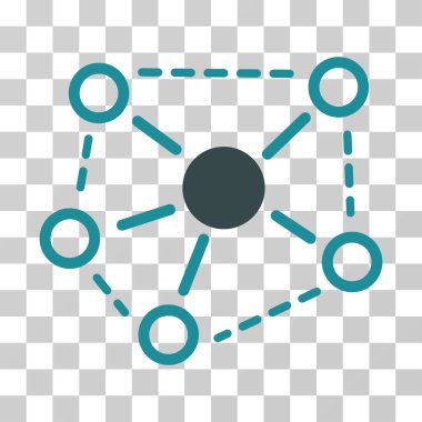 Molekül bağlantılar vektör simgesi