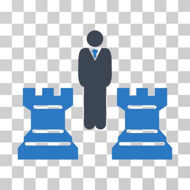 Strateji satranç Towers vektör simgesi