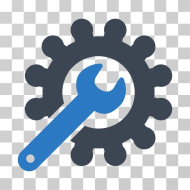 İngiliz anahtarı ve dişli özelleştirme araçları vektör simgesi