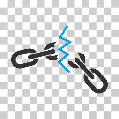 Kırık zincir vektör simgesi