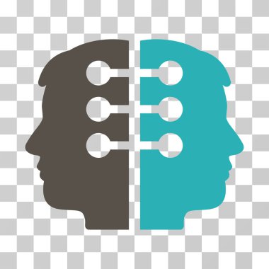 Vektör simge çift kafa arabirimi